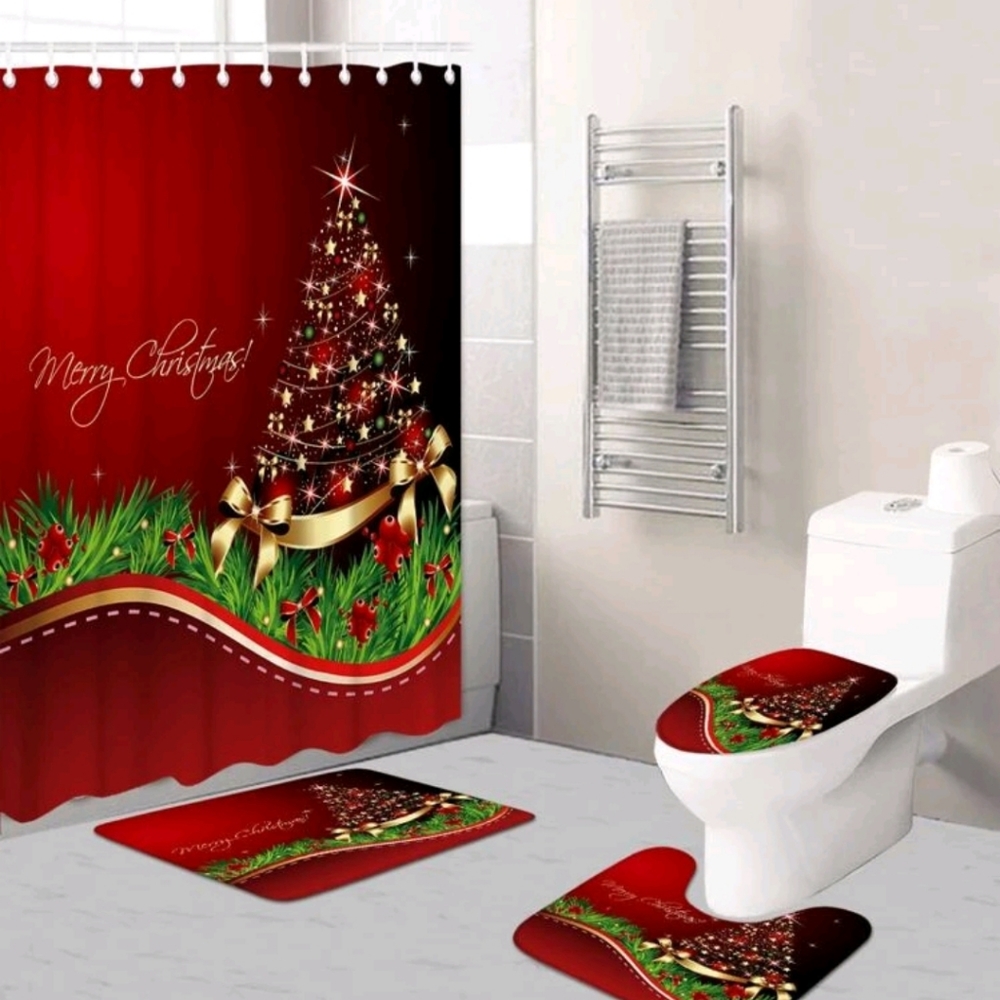 Christmas shower curtain